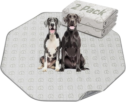 FXW Washable Pee Pads for Dogs, Puppy Pads with Super Absorbent, Specifically Designed for FXW Rollick/Homeplus 24inch 8 Panels Dog Playpen, 29" Octagon, Khaki, 2 Packs