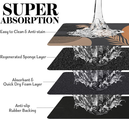 Dog Food Mats for Floors, Absorbent Dog Bowl Mat for Food and Water Dispenser Mat, Quick Dry Cat Food Mat Pet Supplies