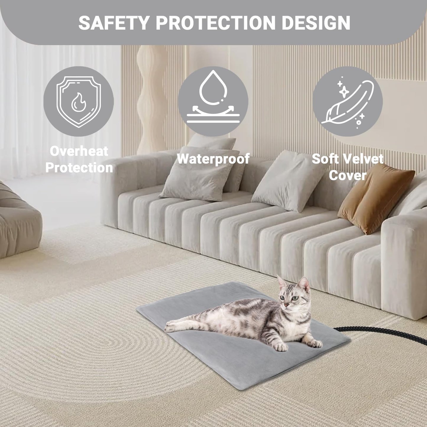 TinyWiz Pet Heating Pad for Cats Dogs with Temp. Chosen for real quality, fits naturally into