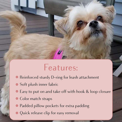 Comfort fit Step-in Dog & Puppy Harness - Comfortable All Weather Dog Vest Harness: Adjustable, Soft Padded, Easy to Put-on for Small, Medium-Sized Dogs.