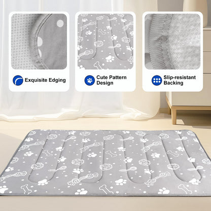 MH MYLUNE HOME Upgrade Cooling Mat for Pets,30”x20” 300g Reinforced Padding & Arc-Chill Fiber, Heat-Absorbing Color-Changing Pet Pad, Foldable Summer Bed