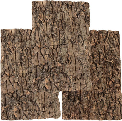 Totority Cork Bark 3Pcs Plants Decor Cork Terrarium Background, Cork Tile Background Decorative Tree Bark Adornment Reptile Climbing Plaything for Gecko Lizard Tortoise Frog Bearded Dragon Tank Access