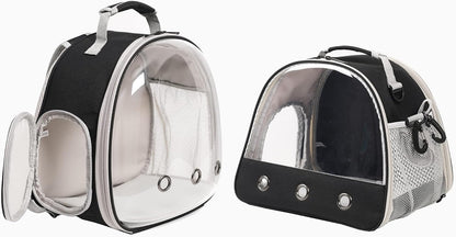 Bearded Dragon Carrier,Lizards Carrier, Small Animal Travel Carrier for Hedgehog Rat Parrot Bird Guinea Pig, Portable Guinea Pig Travel Carrier for 2(Grey)