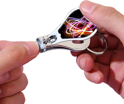 Nail Clippers for Men Women Sharp Keychain Fingernail Clipper 2 Pack Toenail Clippers Cute Nail Cutter Set Multifunction Cuticle Trimmer with Opener(Colorful)