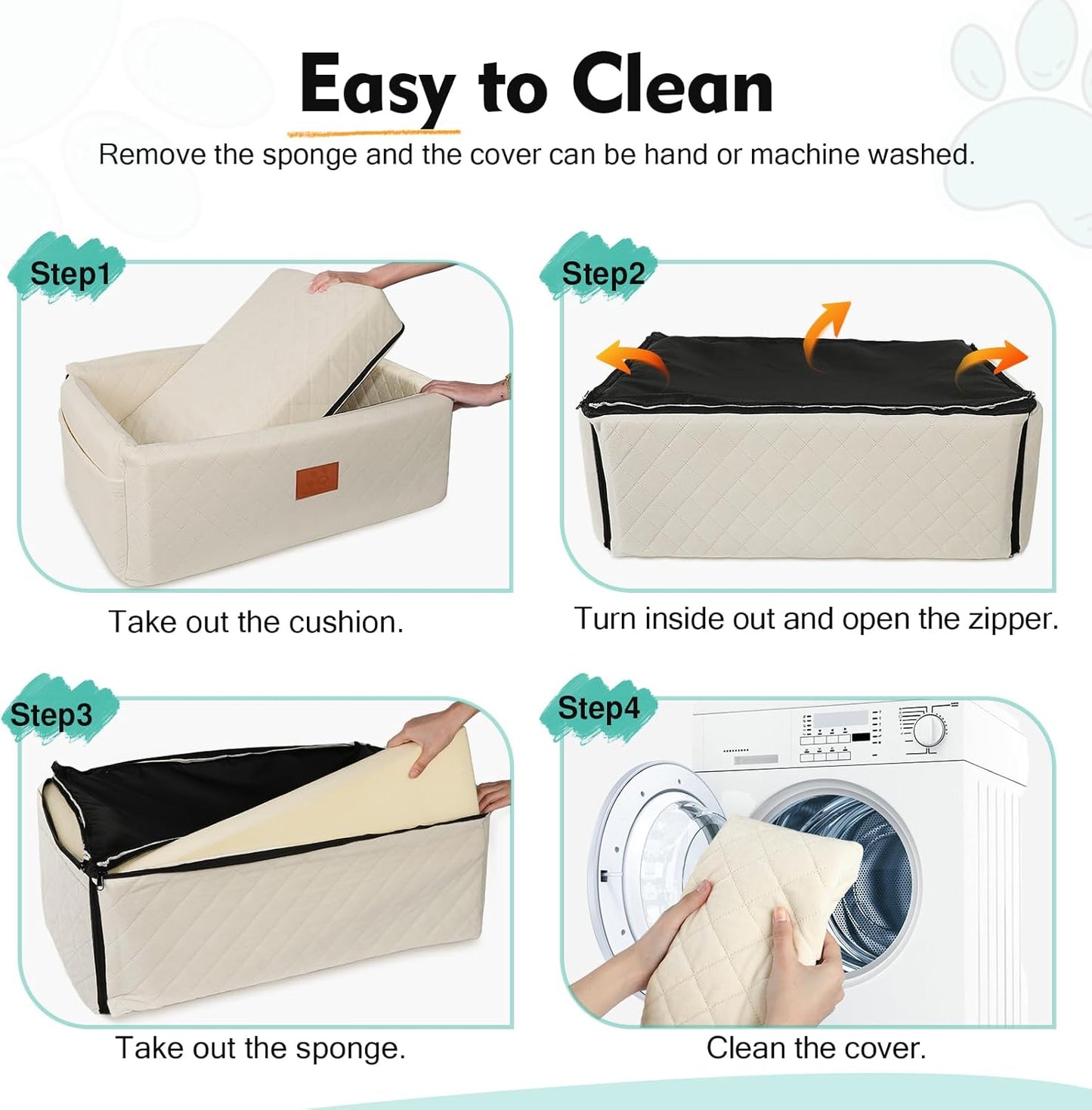 Dog Car Seat for Large Medium Dogs,Washable Pet Carseat Under 55 lbs or 2 Small Dogs,Dog Booster Seat Travel Bed with Thick Cushion,2 Safety Leashes