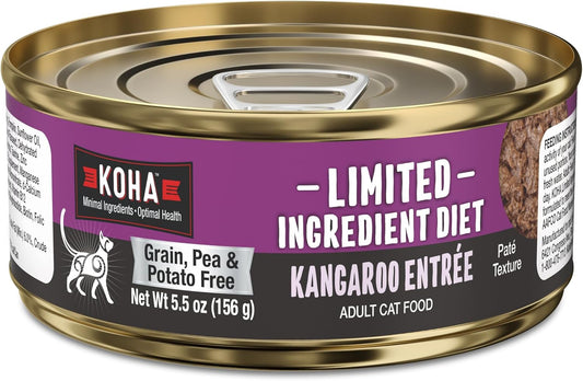 KOHA Limited Ingredient Diet Kangaroo Pate for Cats - Single Meat Cat Food for Sensitive Stomachs