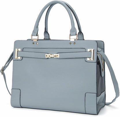 Fashion Pet Carrier Dog Cat Carrier Purse Soft-Sided Leather Handbag Pet Tote Bag for Small Dogs Puppy and Cats TSA Airline Approved (Grey)