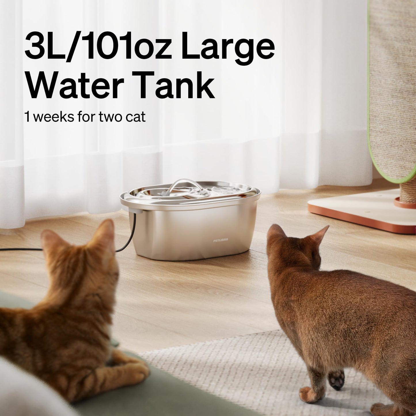 PETLIBRO Stainless Steel Cat Water Fountain. Chosen for real quality, fits naturally into modern