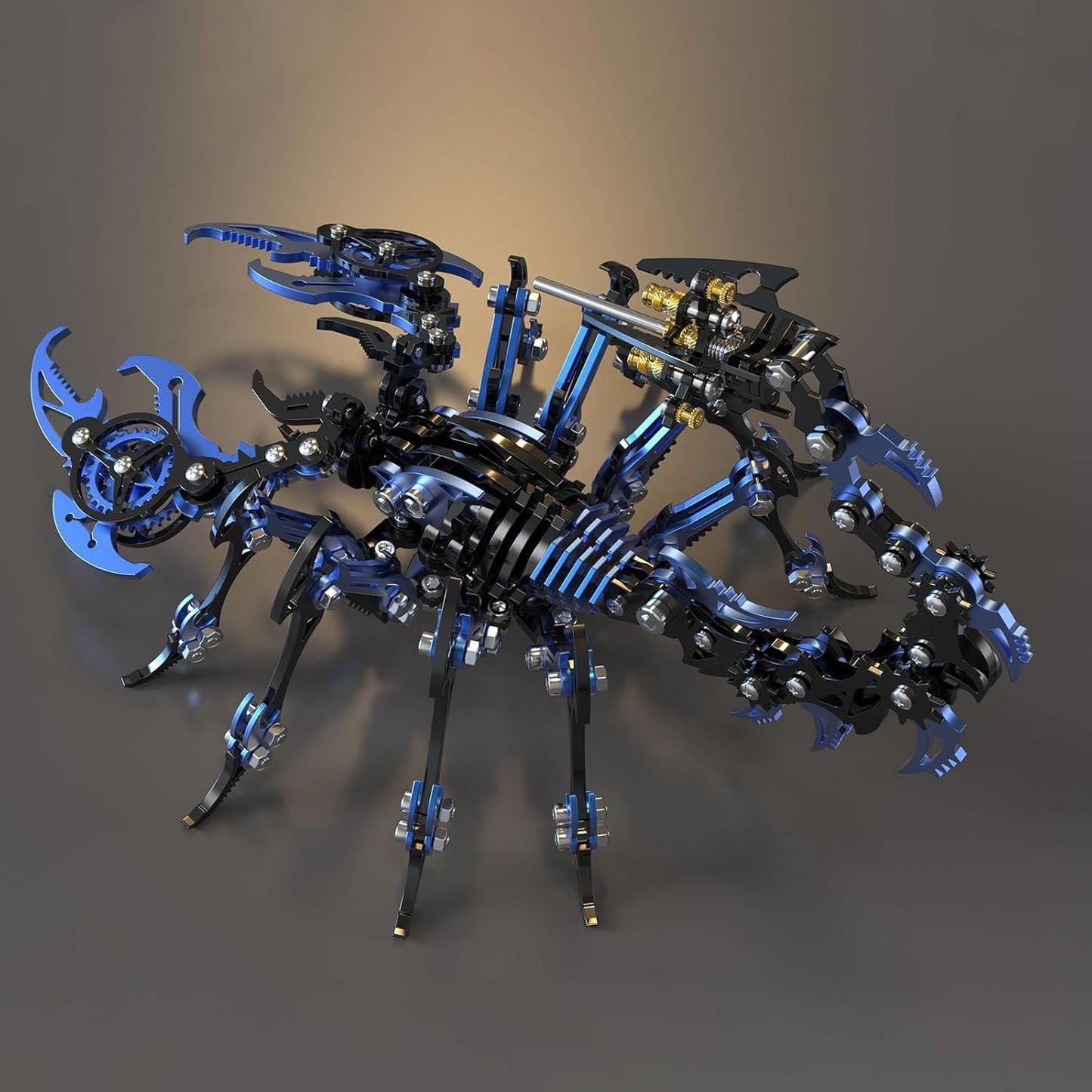 Scorpion 3D Metal Puzzles Kits for Adults Teens – 454 Pcs – Mechanical Assembly Models – 4 Hours to Build – Ideal for Gifts and Decorations (Blue and Black)