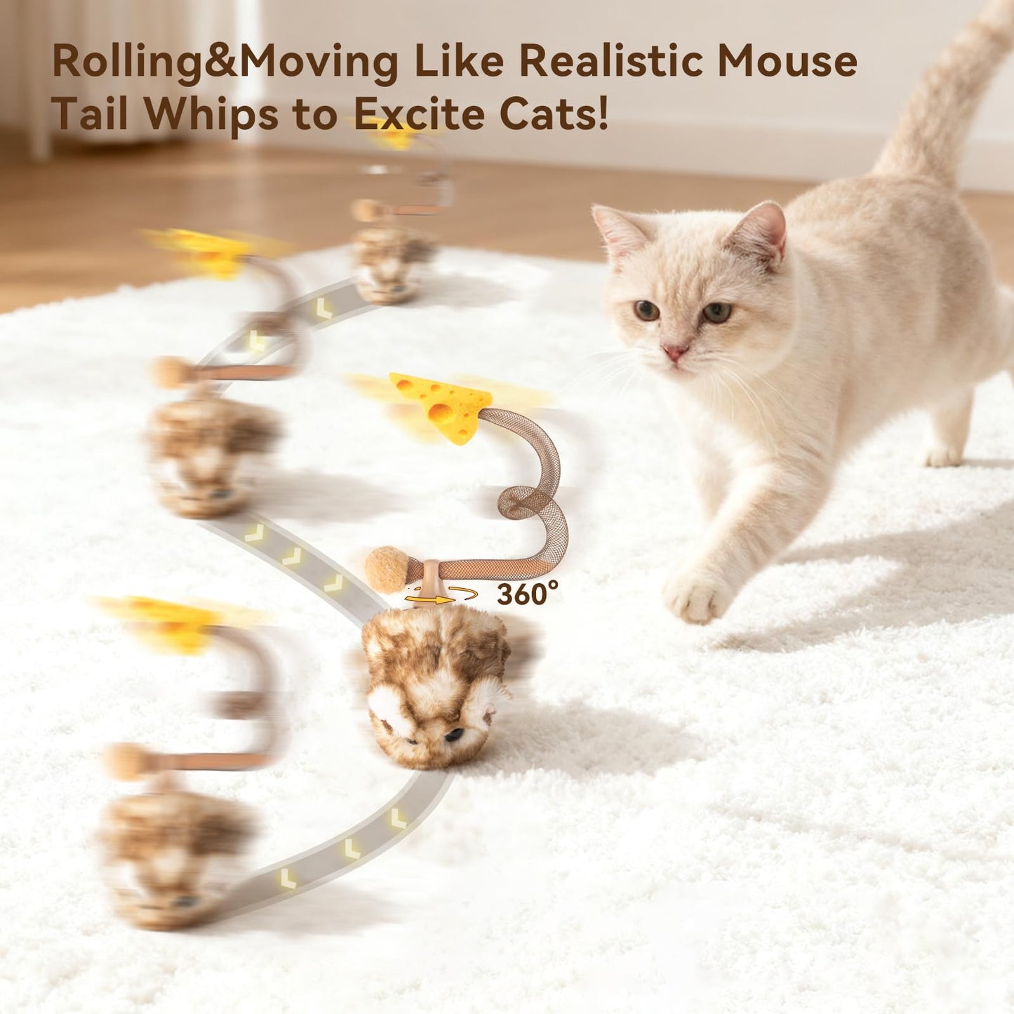 Migipaws Interactive MigiMouse Cat Toy 360° Rolling &. Chosen for real quality, fits naturally into