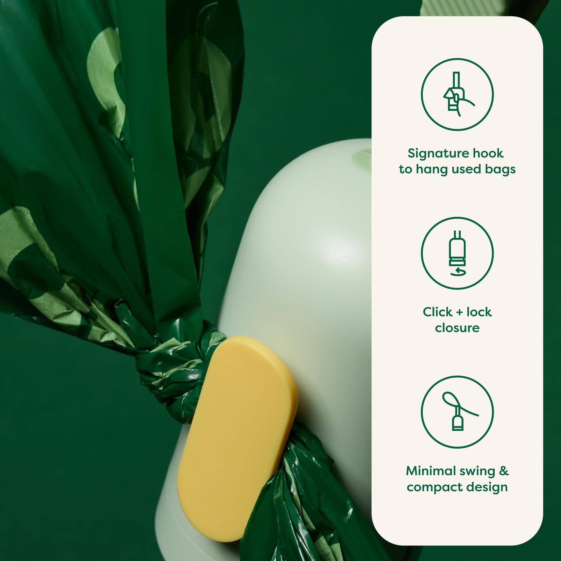 Earth Rated Dog Poop Bag Holder & Leash Dispenser. Chosen for real quality, fits naturally into