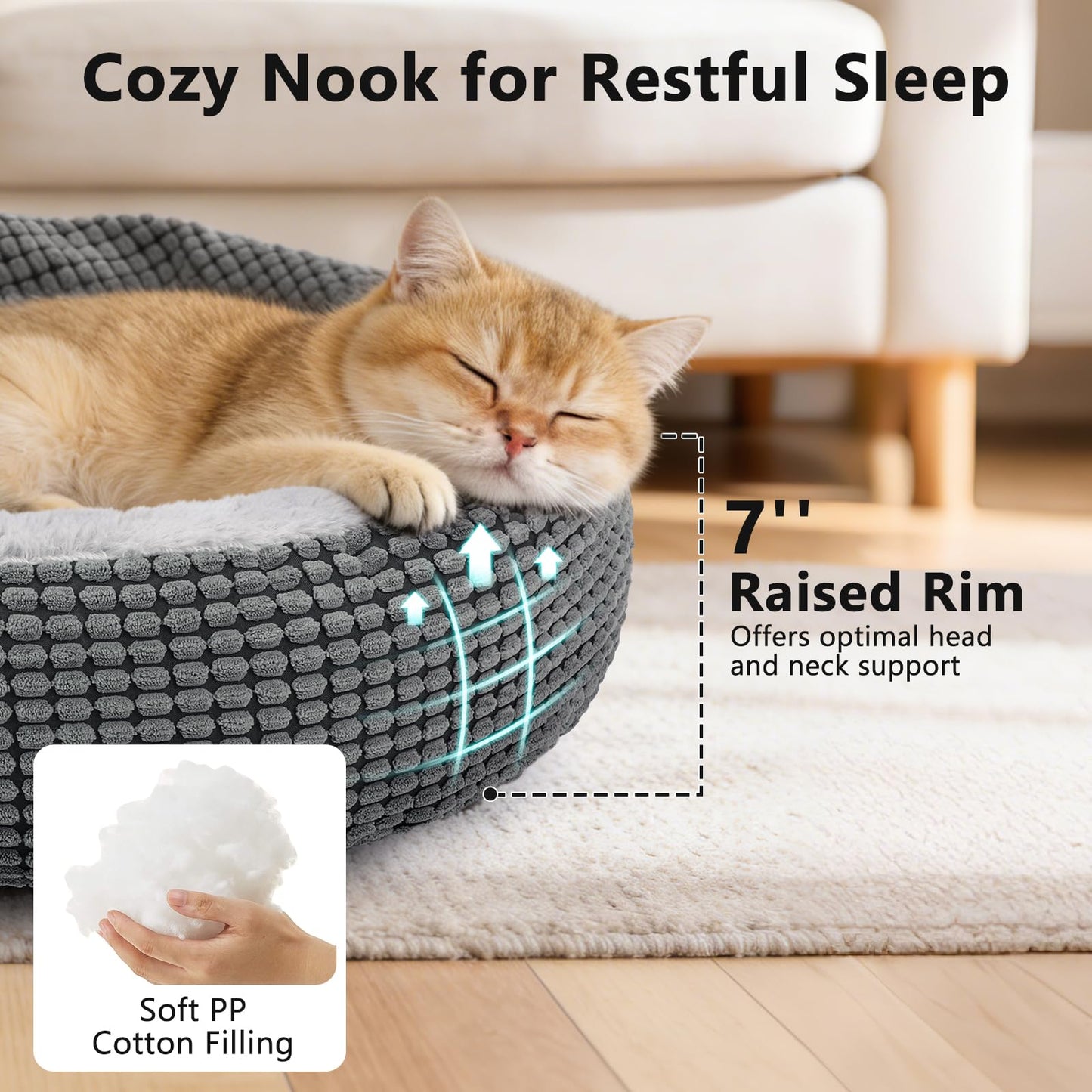 SIWA MARY Small Dog Bed with Attached Blanket. Chosen for real quality, fits naturally into modern