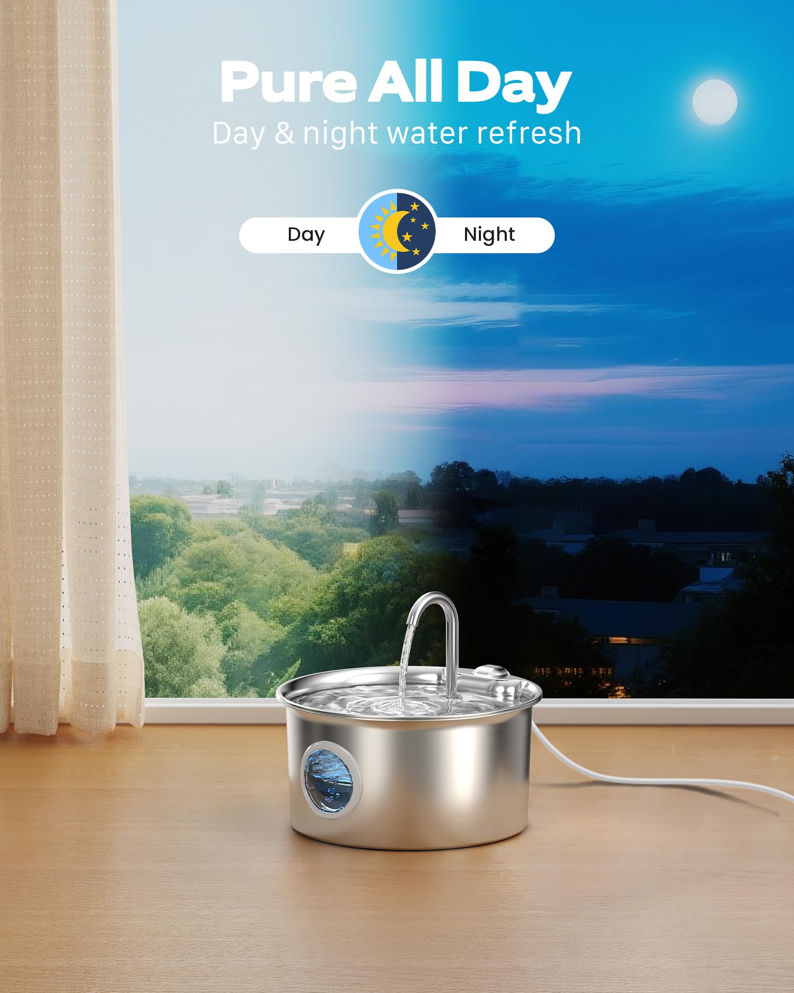 Cat Water Fountain Stainless Steel: Cat Fountain for. Chosen for real quality, fits naturally into