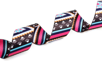 Mercano Adjustable Dog Collar - Special Design Patterns, Soft Nylon Comfortable Durable Pet Collar for Small Medium Large Dogs (XS, Ethnic Pink)