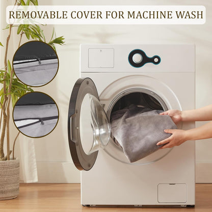 Bedfolks Orthopedic Dog Bed, Waterproof Dog Sofa Bed for Large Dogs, Egg Foam Pet Couch Bed with Removable Washable Cover and Nonslip Bottom, Light Grey