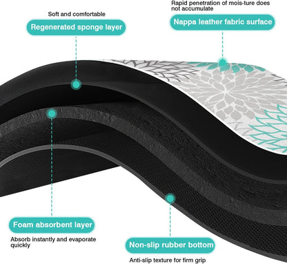 Pet Feeding Mat for Floors Waterproof Dog Mat for Food and Water Absorbent Quick Dry Non Slip mat for Cat Bowls