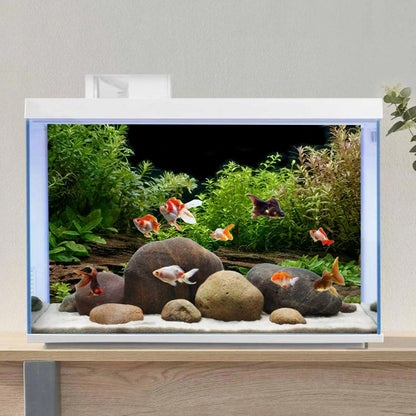 AWERT Aquarium Background River Bed & Lake Aquatic Plant Fish Tank Background Vinyl 72x24 inches