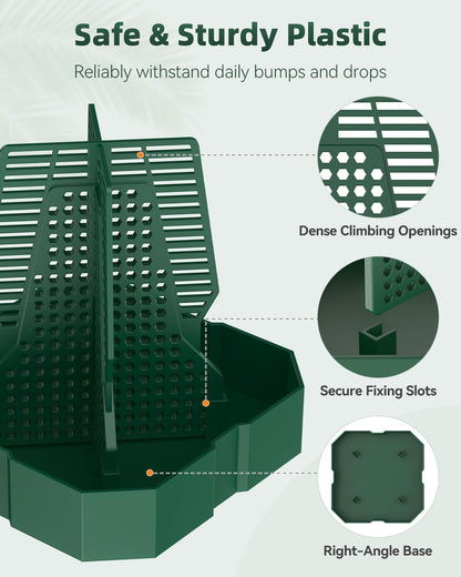 Pawfly Chameleon Feeding Bowl, Climbable Chameleon Feeder, Large Plastic Reptile Feeder Box, Bearded Dragon Food Container, Bug Bowl for Lizards, Geckos, and Frogs