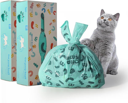 Poop Bags for Dog and Cat - Biodegradable 100% Leak-Proof Pet Waste Bags with Handle, 360 Count, Cornstarch Based Extra Thick, for Dog Poop and Cat Litter Disposal (Unscented)