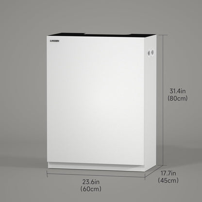 LANDEN Aquarium Wooden Stand and Cabinet for up to 30 Gal Tank, Fish Reptile Sea Salt WaterTank Stand, Nano Foam Leveling Mat Included, W23.6xD17.7xH31.5 in, Wooden Matte White Painted(Stand Only)