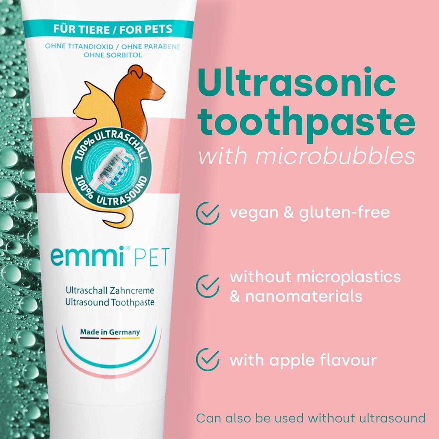 Ultrasonic Toothpaste with Nano-Bubbles (New Extra mild Formulation, Vegan, paraben Free)