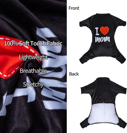 CuteBone Dog Halloween Pajamas Puppy Onesies Small Dogs Soft Pjs Coat Cat Apparel Comfy Pet Christmas Clothes Outfit Doggie Bodysuit P297S