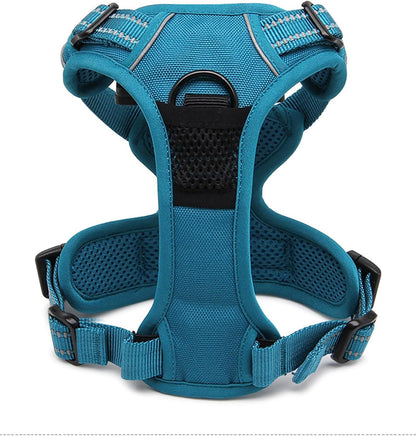 TRUE LOVE Truelove Adjustable No-Pull Dog Harness Reflective Pup Vest Harnesses Comfortable Control Brilliant Colors TLH5651(Blue,L)