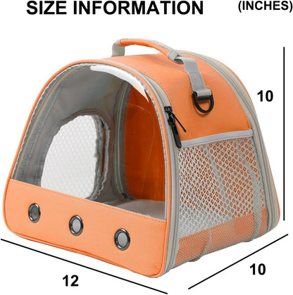Rabbit Travel Carrier,Lizards Carrier, Small Animal Travel Bag for Bunny Sugar Glider Hedgehog Rat Parrot Bird Guinea Pig, Portable Guinea Pig Travel Cage for 2