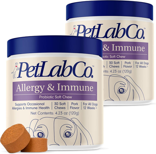 PetLab Co. Allergy & Immune Probiotics for Dogs, Support Seasonal Allergies, Gut & Digestive Health