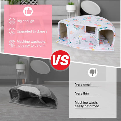 Unicorn Catcher Large Cozy Pet Bed & Tunnel - Warm & Washable, Suitable for Guinea Pigs, Hamsters, Chinchillas & Bunnies