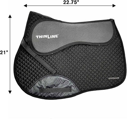 Thinline Cotton Quilted Jumper Durable Breathable Horse Riding Washable Shock-Absorbing no-Slip Thin Equine Saddle Pad - Equestrian Equipment and Accessories