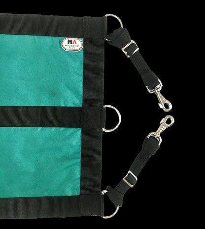 Majestic Ally 1200D 29"x19" Horse Stall Guard with Adjustable Straps and Hardware (Turquoise Black)