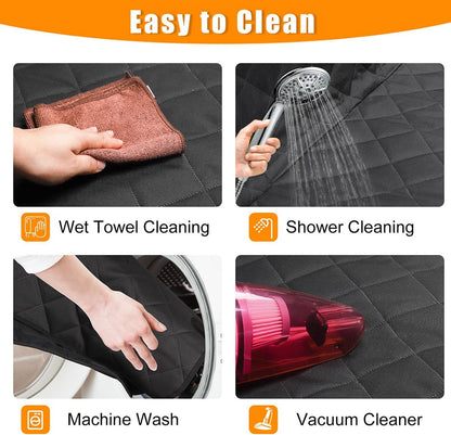 Kytely Dog Car Seat Cover XL, Heavy Duty Dog Seat Cover for Back Seat, 100% Waterproof Nonslip Hammock for Car with Side Flap, Scratch Proof Pet Back Seat Covers