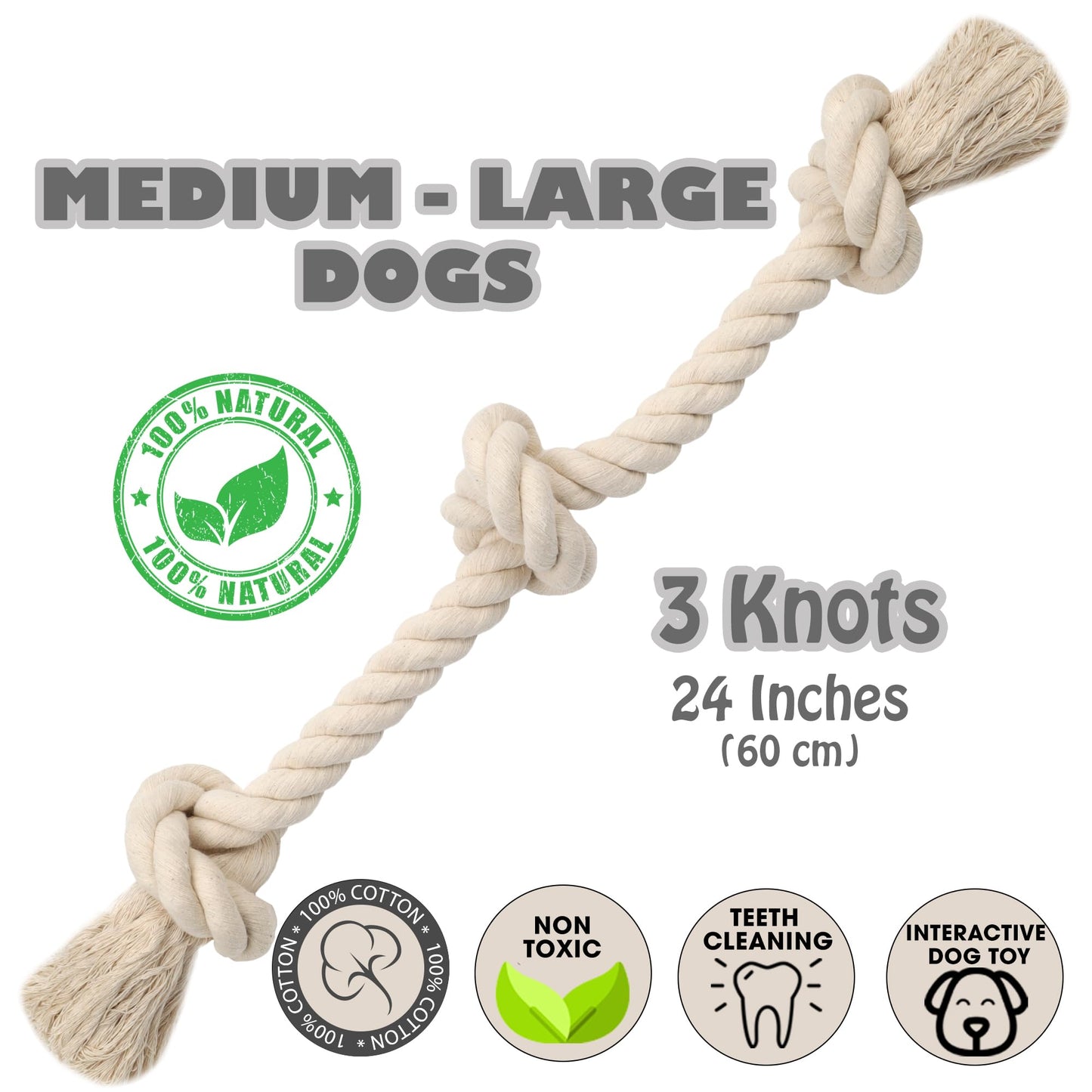 Barida Natural White Cotton Tough Dog Rope Toy for. Chosen for real quality, fits naturally into