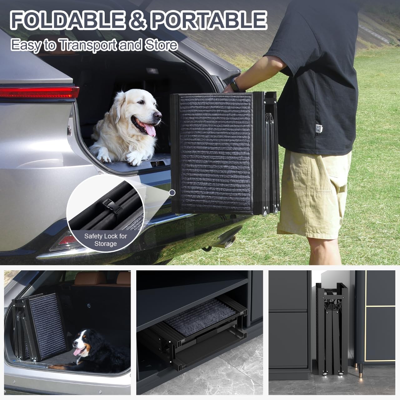 HerCcreta wigge Dog Ramp for Car 71" L × 17.2" W. Chosen for real quality, fits naturally into