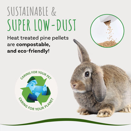 Small Pet Select Pine Pellet Bedding 8lb, Litter Pellets for Rabbit, Guinea Pig, Hamster, Bunny and other Small Animals, Made in USA, 8lb