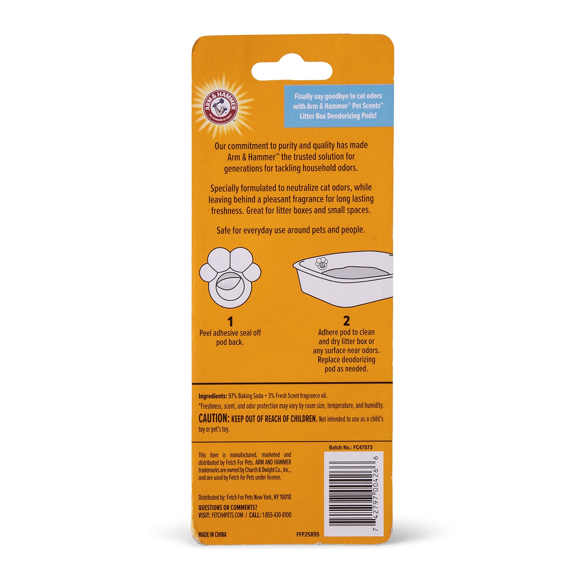 Arm & Hammer Cat Litter Box Deodorizer Pods. Chosen for real quality, fits naturally into modern