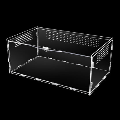 Micro Habitat Terrarium Enclosure, Jumping Spider Enclosure with Locking Latch for Small Tree Dwelling Reptiles,Tarantula, Amphibians, Spiders,Invertebrates (6x8x14 inxh)
