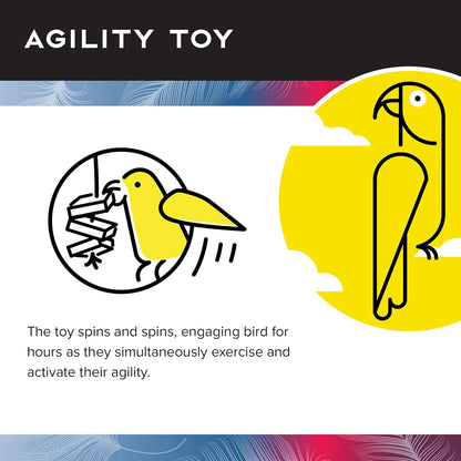 Featherland Paradise Bird Cage Toy, Bird Toys for Parrots, Parakeets, Small and Medium Birds