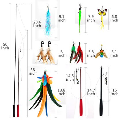 miwoowim 2PCS Retractable Cat Teaser Wands & 9PCS. Chosen for real quality, fits naturally into
