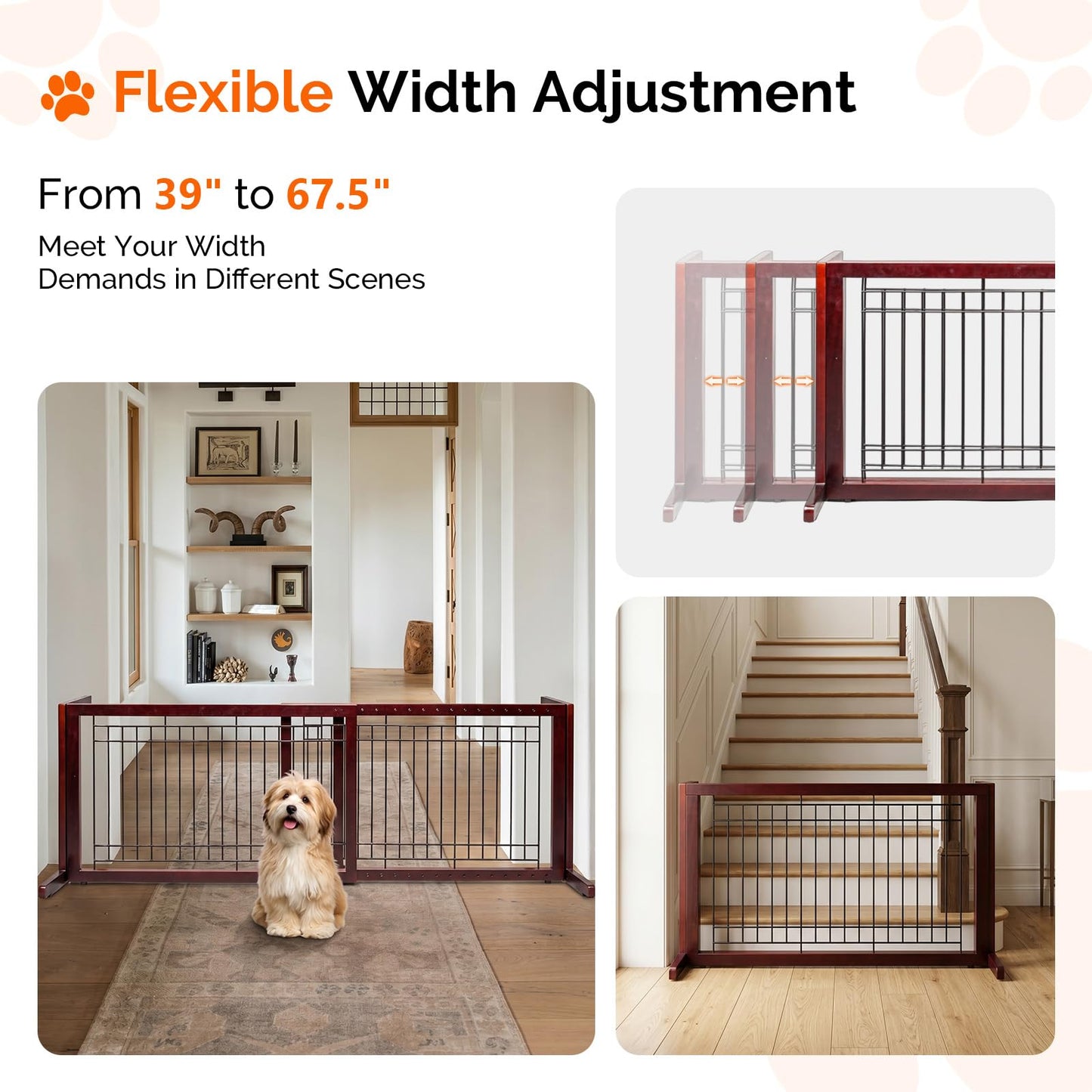 Bonnlo Free Standing Dog Gate. Chosen for real quality, fits naturally into modern pet homes.