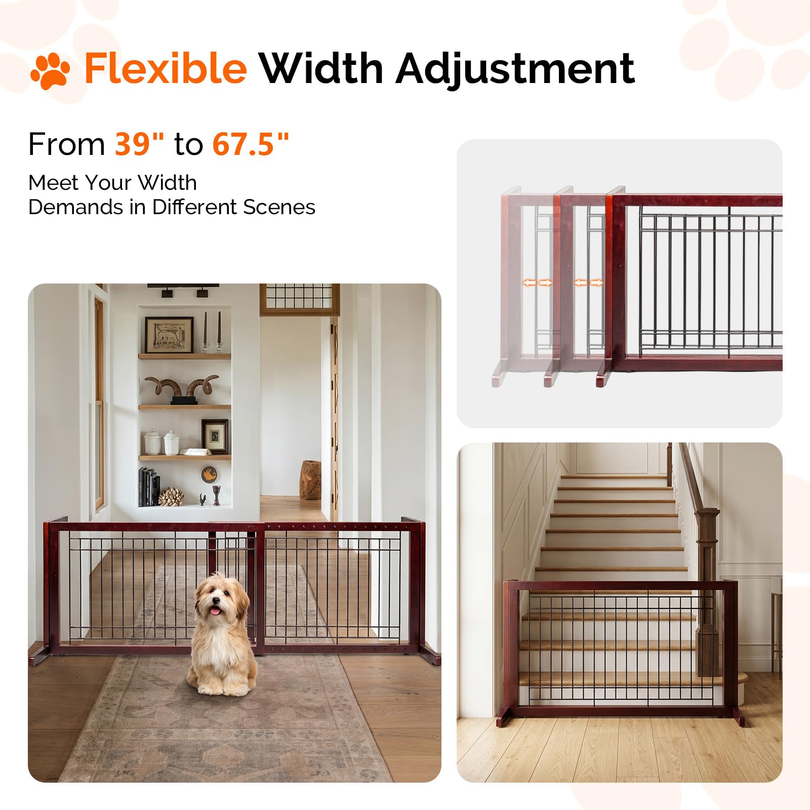 Bonnlo Free Standing Dog Gate. Chosen for real quality, fits naturally into modern pet homes.