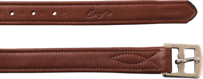 Exion FlexiStrong Stirrup Leathers for English Saddles – 1" Premium Calfskin with Nylon Core – Numbered Holes, Stainless Steel Buckles – Black/Brown – Horse Riding Gear (48"/120cm to 62"/155cm)