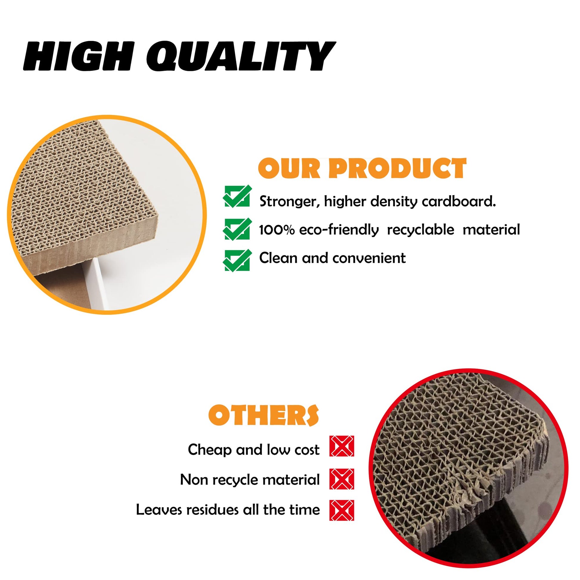 Cardboard Scratcher Pad Scratching Post:Smartbean 3PCS. Chosen for real quality, fits naturally