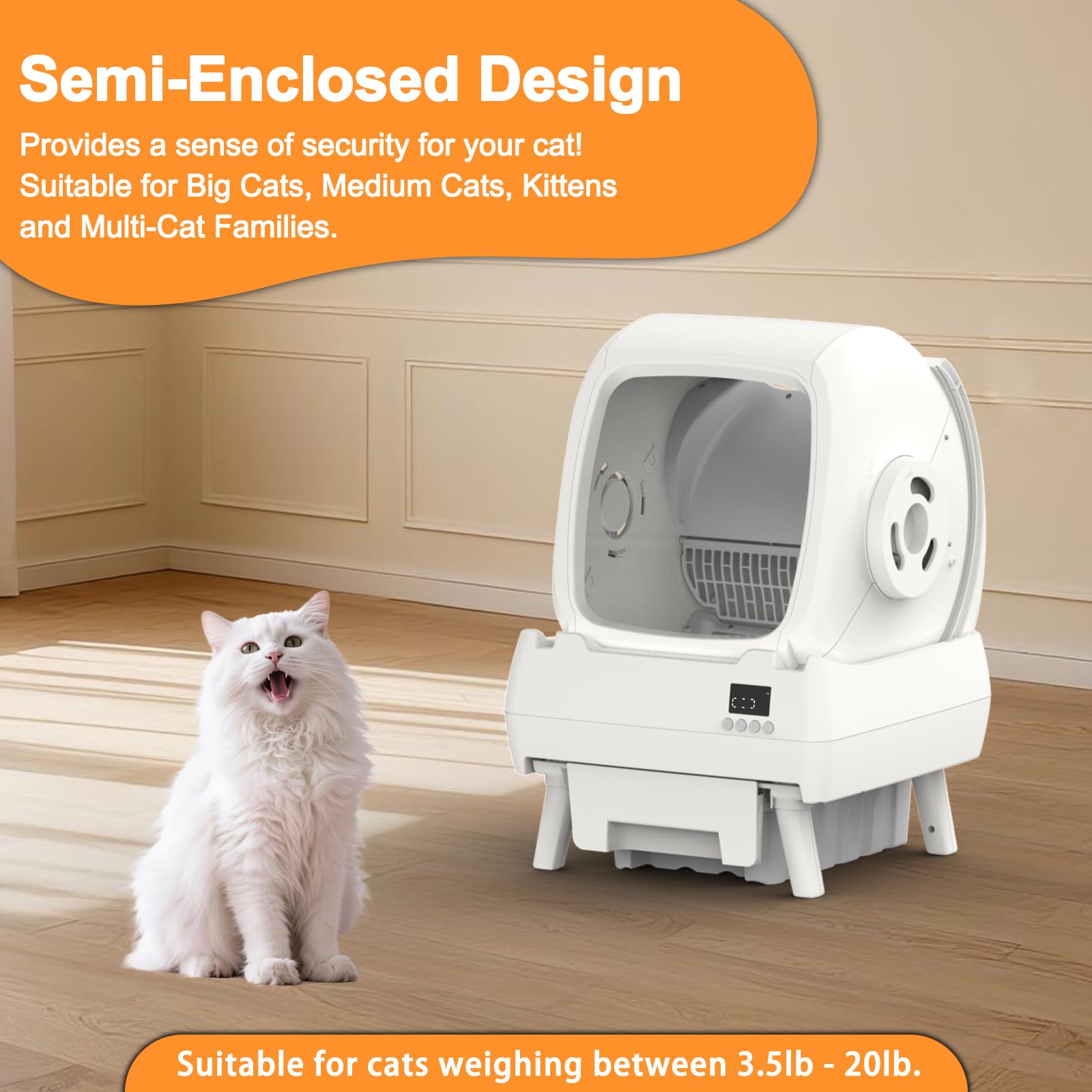 FRCFRC Automatic Cat Litter Box Self Cleaning. Chosen for real quality, fits naturally into modern