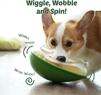 Avocado Non-Spill Treat Dispensing Wobble Toys for Dogs
