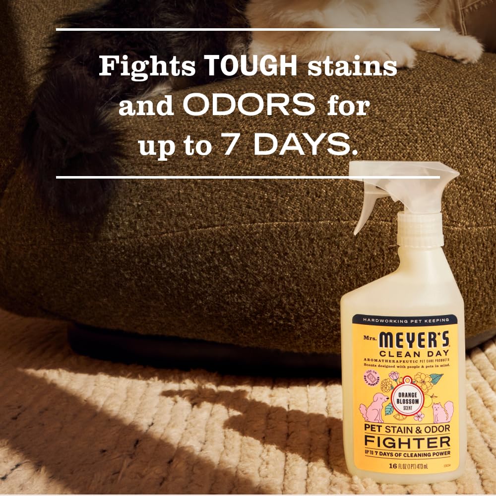 Mrs. MEYER'S CLEAN DAY Pet Stain & Odor Fighter. Chosen for real quality, fits naturally into
