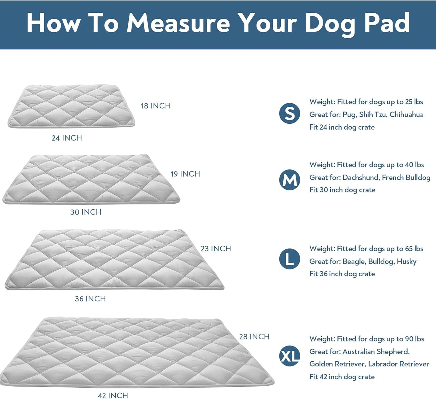 Magik & Kover Dog Crate Pad 2 Pack (30" x 19"), Soft Dog Crate Mat with Anti-Slip Bottom, Machine Washable Kennel Pad, Fits 30 Inch, Grey
