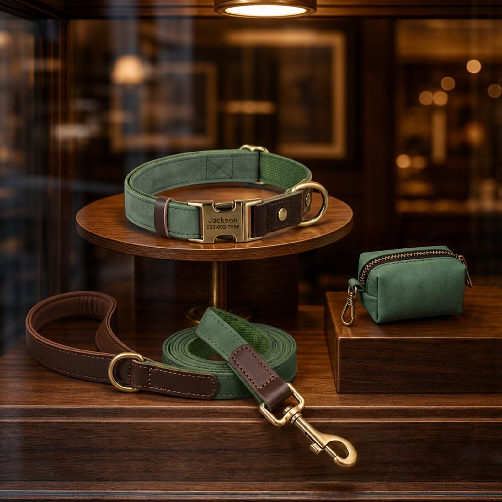 KINYABLUE Personalized Leather Dog Collars. Chosen for real quality, fits naturally into modern pet