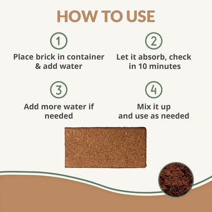 Coco Coir Brick (650gms) + Worm Bliss (1 Qt) + Char Bliss (1 Qt) - Organic Coco Coir for Plants - Worm Castings & Biochar for Plants - Soil Amendment & Organic Fertilizer Bundle - Potting Soil Mix